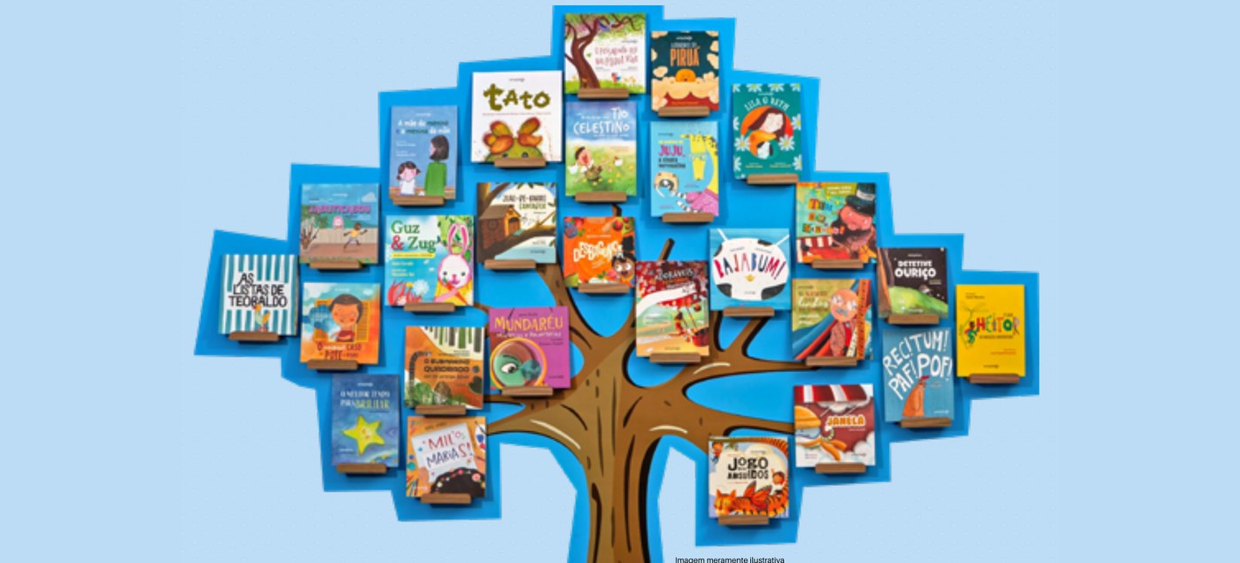 Árvore Literária com livros da Inteligênios